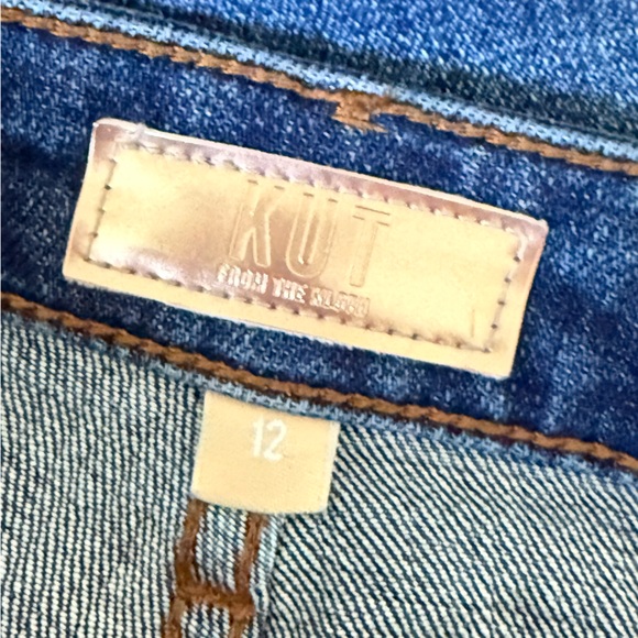 KUT FROM THE KLOTH Sienna Wide Leg Jean Size 12 Cuffed High Rise - Picture 7 of 8